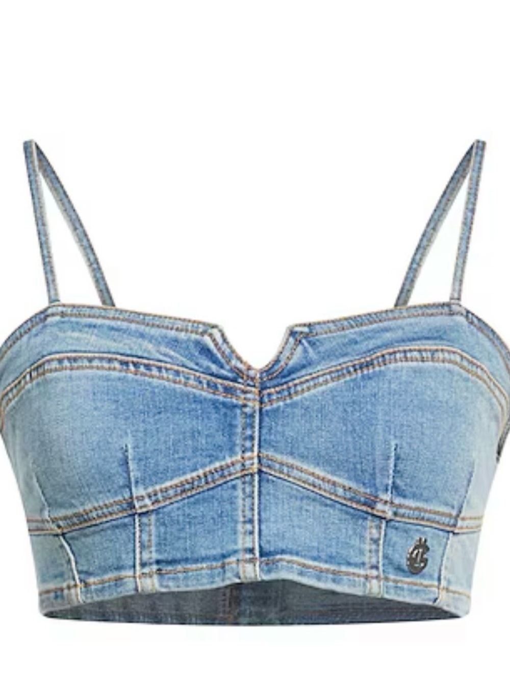 Gaëlle Paris Denim Crop Top
